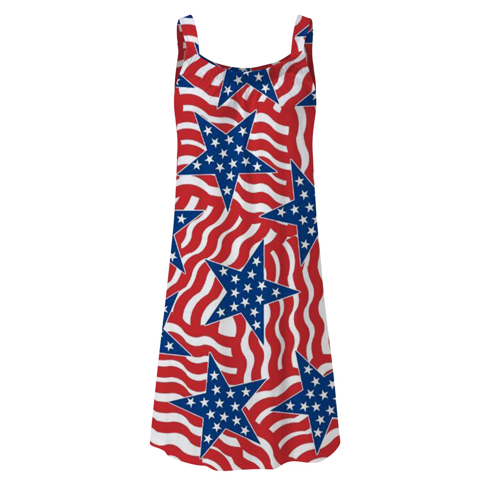 Women's Striped Print Swing Sundress - Sleeveless Cute Dress for Spring, Summer, Fall Beach Cover Up | Perfect for Vacations, Date Nights & Casual Outings