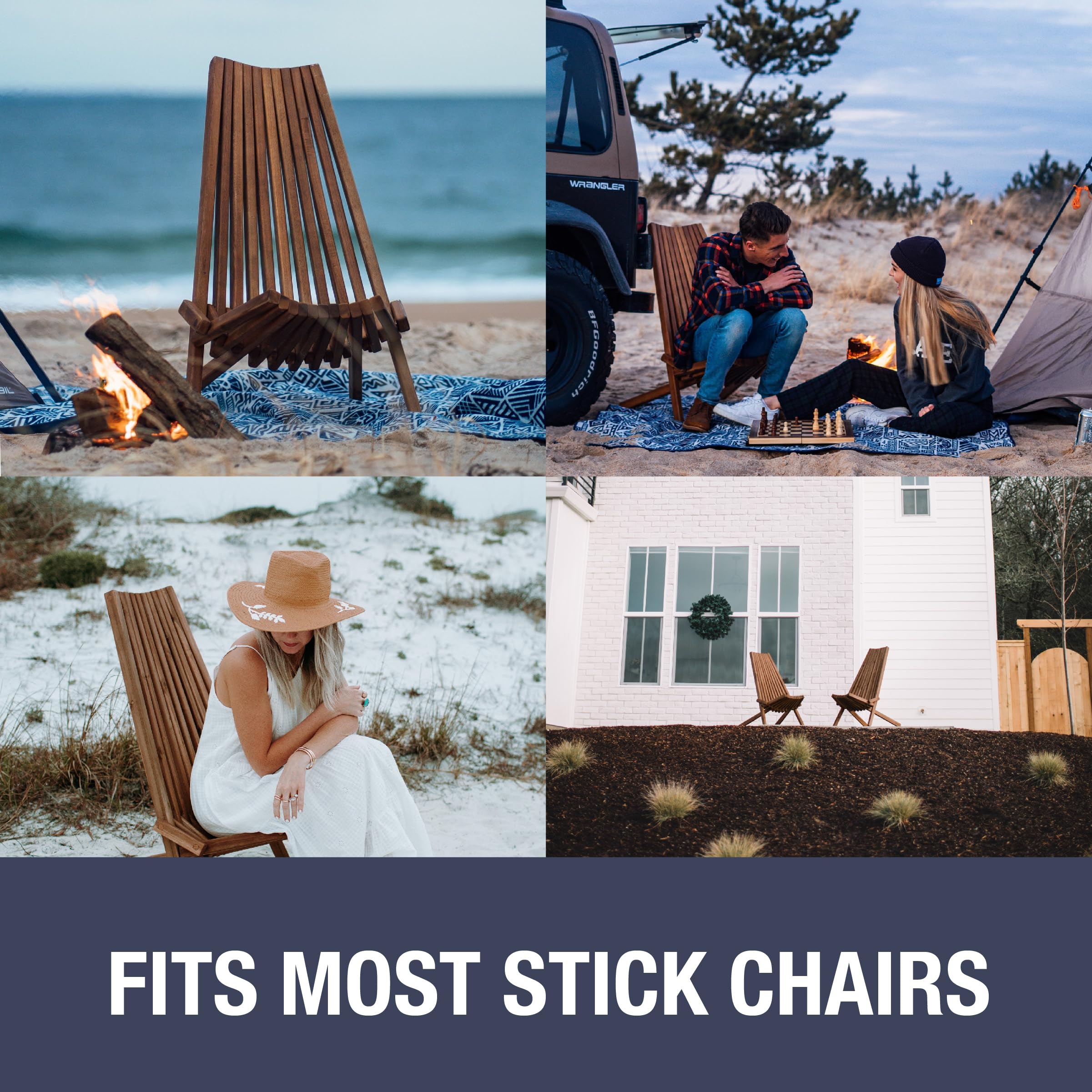 CleverMade Tamarack Chair Cover - Waterproof Outdoor Patio Furniture Protector for Folding Wooden Chairs (2 Pack, Mocha) | UV Resistant & Weatherproof | Perfect for Backyard, Garden, and Poolside Use