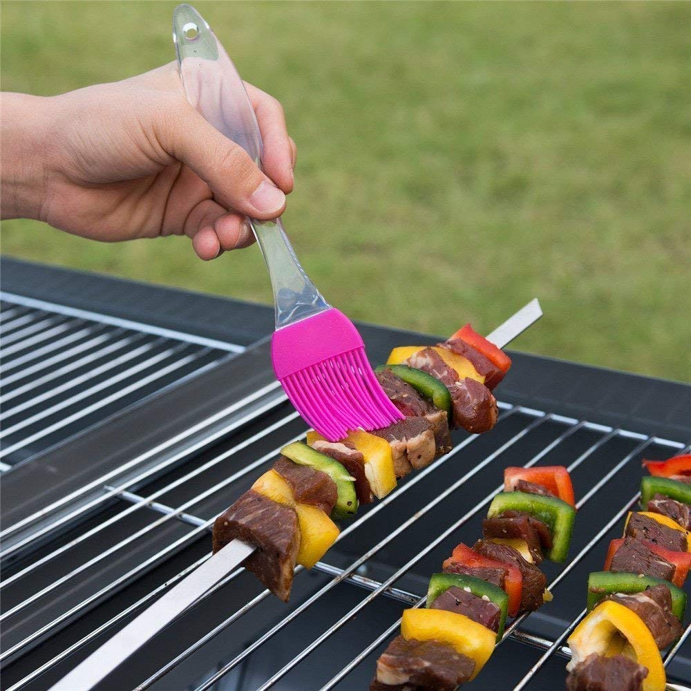 Premium Silicone Non-Stick Spatula & Oil Brush Set - Reusable Kitchen Cooking Tools (2-Piece, Multicolor) - Perfect for Baking, Grilling & Sauteing