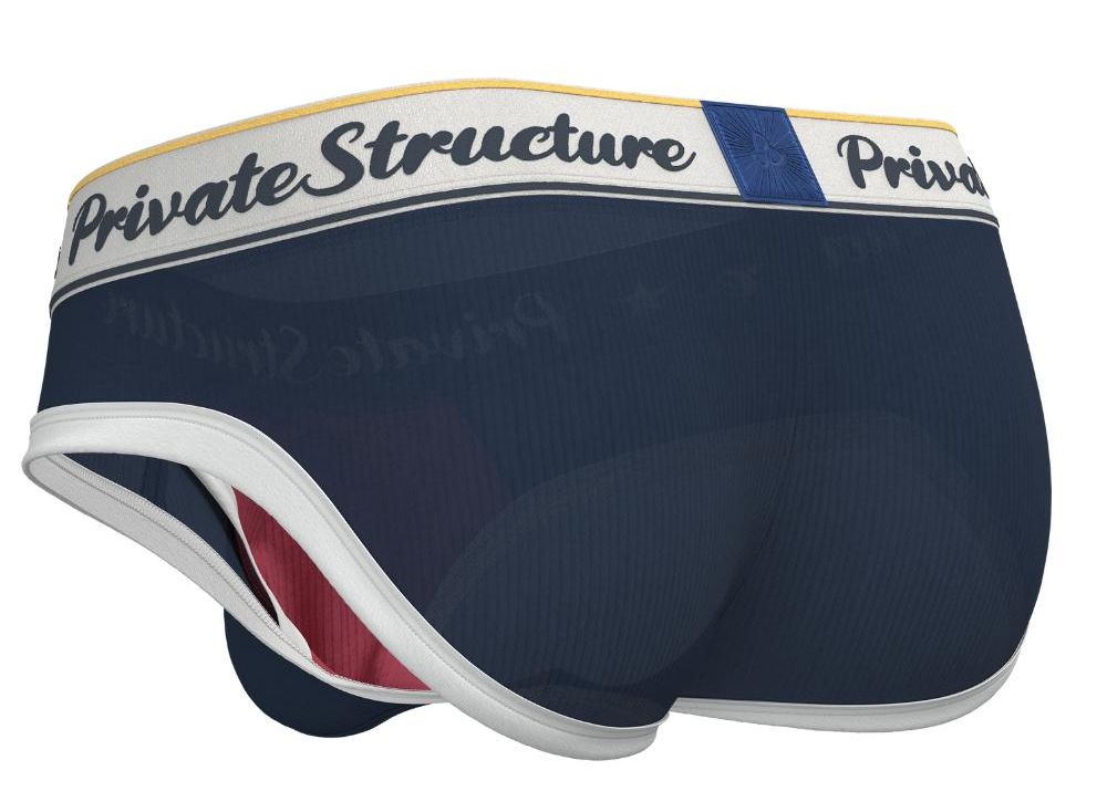 Private Structure Classic Mid Waist Mini Brief - Navy Blue Cotton Underwear for Women | Comfortable Everyday Panties for Work, Sleep & Lounge Wear