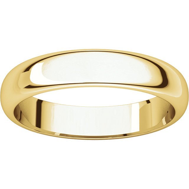 14K Gold 4mm Half Round Wedding Band for Women - Elegant & Timeless Bridal Ring for Engagement, Anniversary & Special Occasions