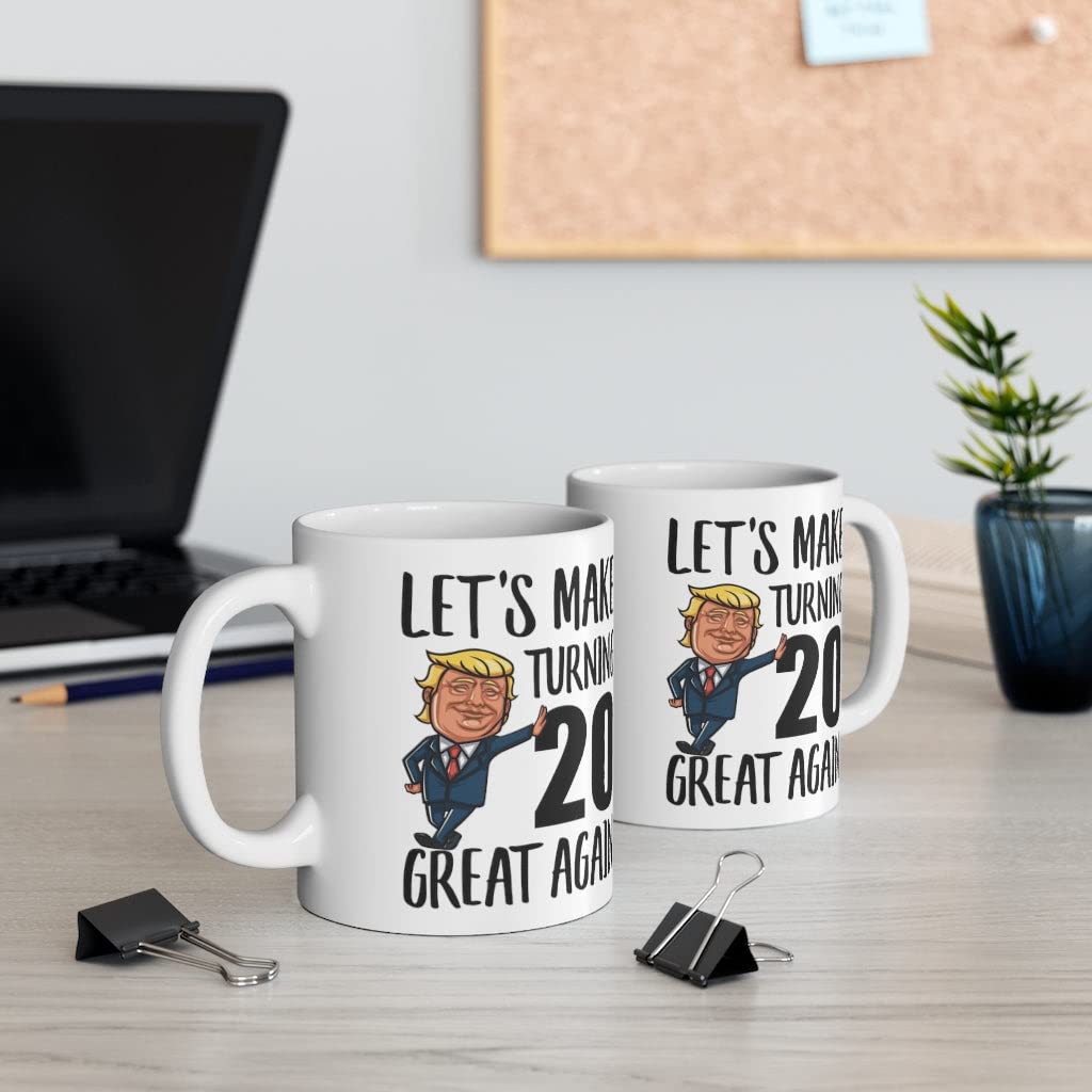 20th Birthday Gifts for Women & Men - Funny 20 Years Old Coffee Mug with Inspirational Quotes - 11oz White Ceramic Cup - Perfect for Milestone Celebrations, Office Use & Gift Giving