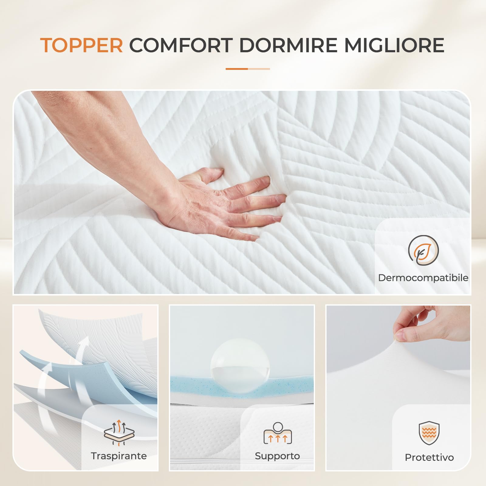 Sweetnight 5cm Gel Memory Foam Mattress Topper, 120x200cm, Removable & Washable Cover, Viscoelastic & Gel Infused for Pressure Relief - Perfect for Back Pain Relief, Hot Sleepers & Enhanced Comfort