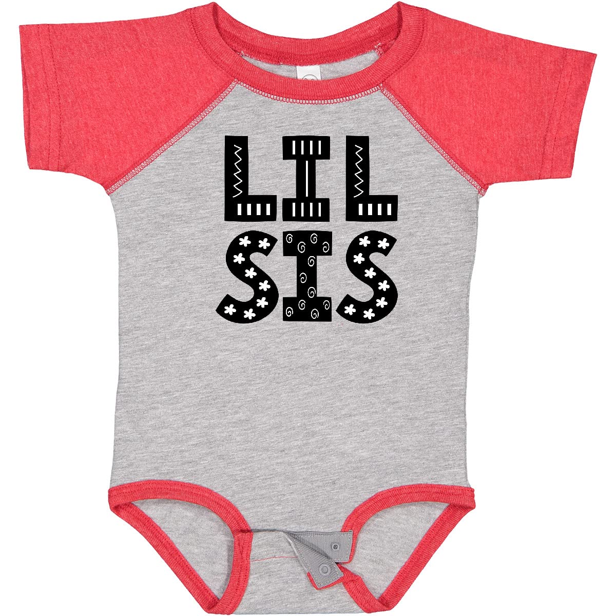 Inktastic Little Sister Girl Clothes Outfit - Cute Baby Bodysuit for Newborn & Infant - Perfect for Sibling Matching, Family Photos & Special Occasions