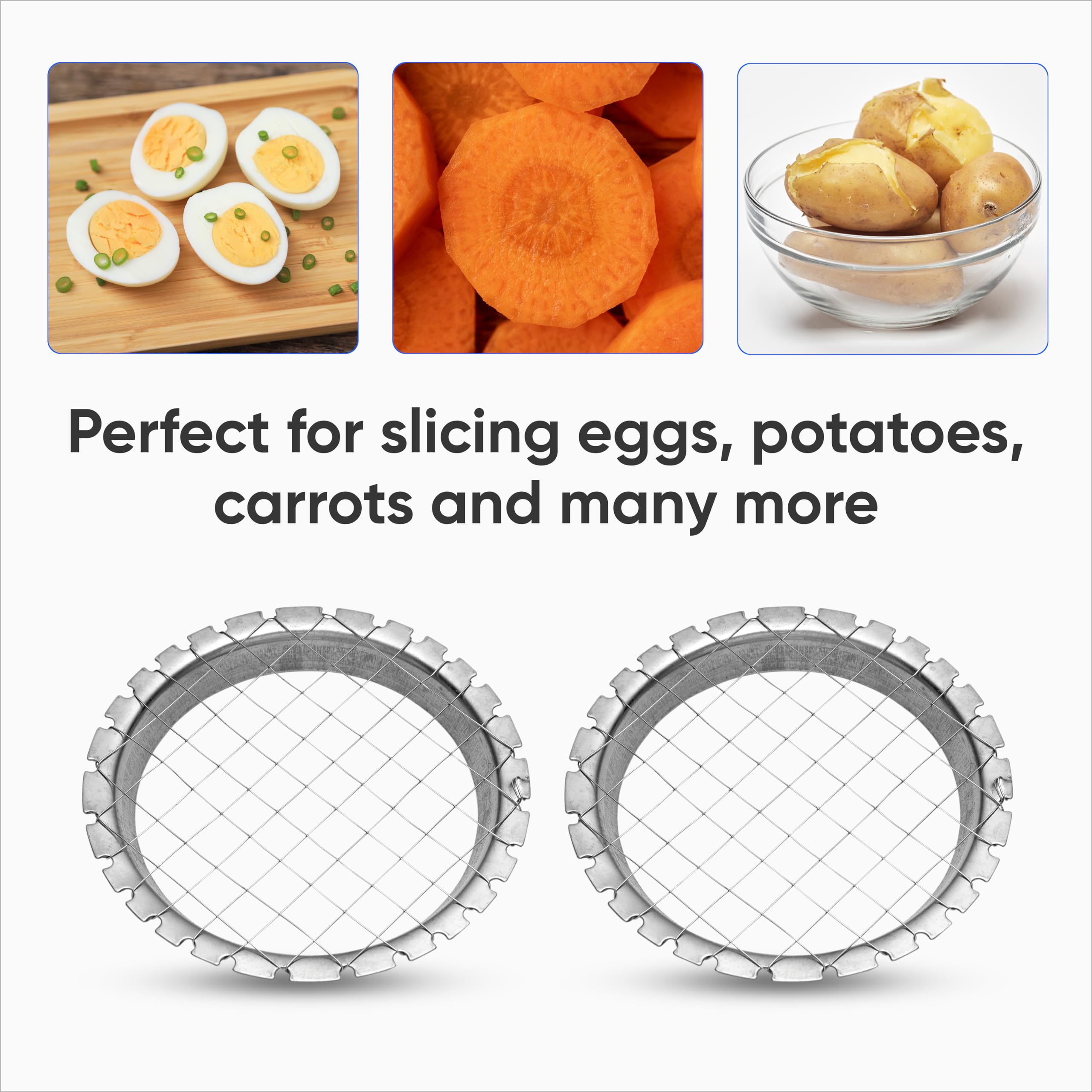 Stainless Steel Egg Dicer for Hard Boiled Eggs & Veggies - Perfect for Salads & Meal Prep
