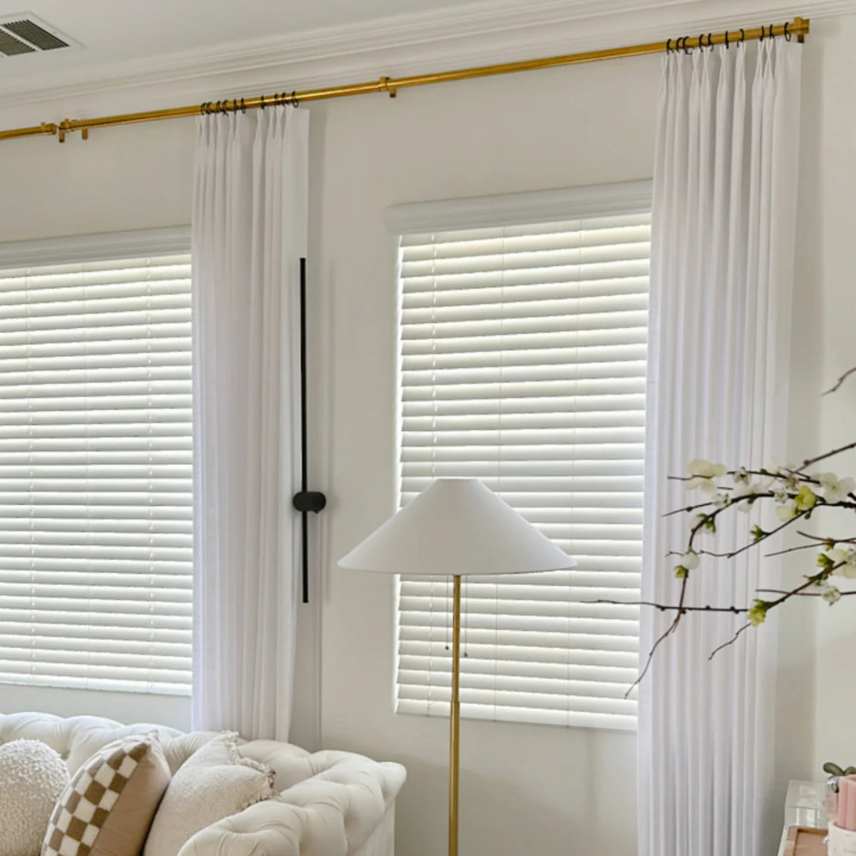 Pinch Pleated Blackout Curtains - 100% Linen Custom Drapes in Grey & Beige | Modern Thermal Insulated Window Treatments for Living Room & Bedroom