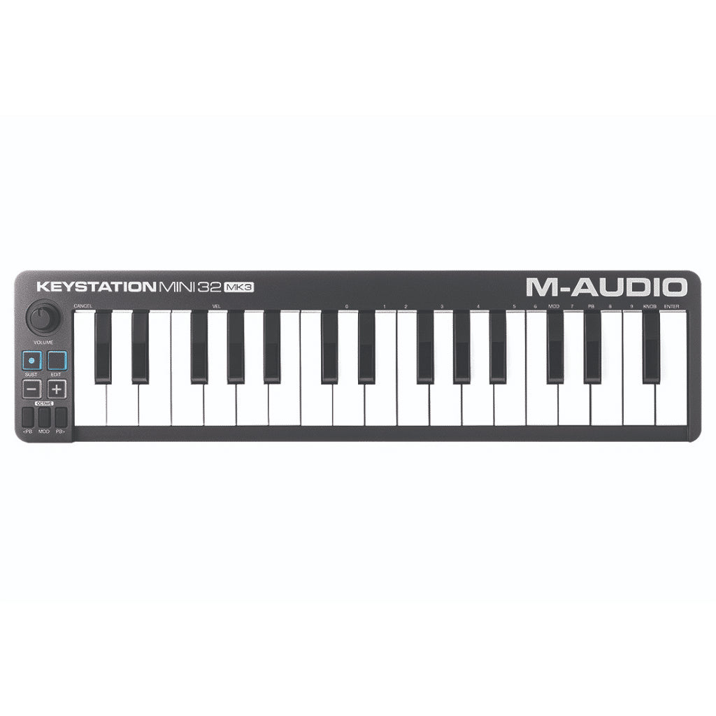M Audio KEYSTATION MINI 32 MK3 MIDI Keyboard Controller - Portable USB Piano Keyboard for Music Production, Recording & Live Performance