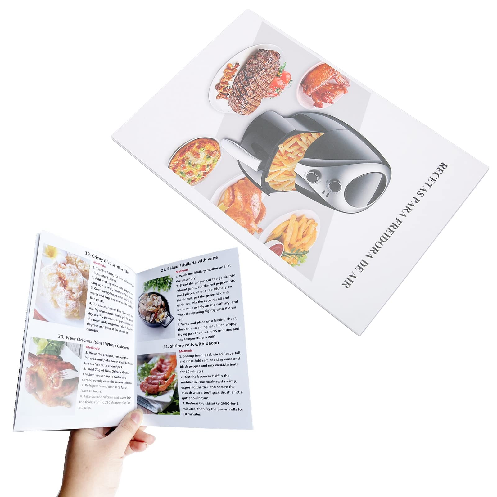**Air Fryer Cookbook with 32 Easy Recipes - Illustrated Cooking Guide & Cheat Sheet Magnets - Best Air Fryer Accessories for Quick Meals - Perfect for Busy Families & Healthy Cooking**