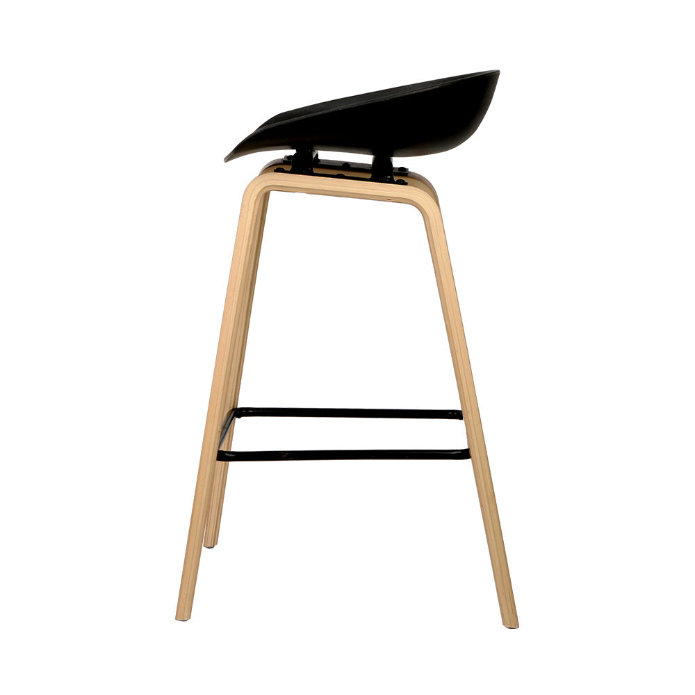 2 Pack Wooden Bar Stools for Kitchen Island, Counter Height Dining & Home Decor - Rustic Style Adjustable Height Stools for Breakfast Nook, Bar, or Pub