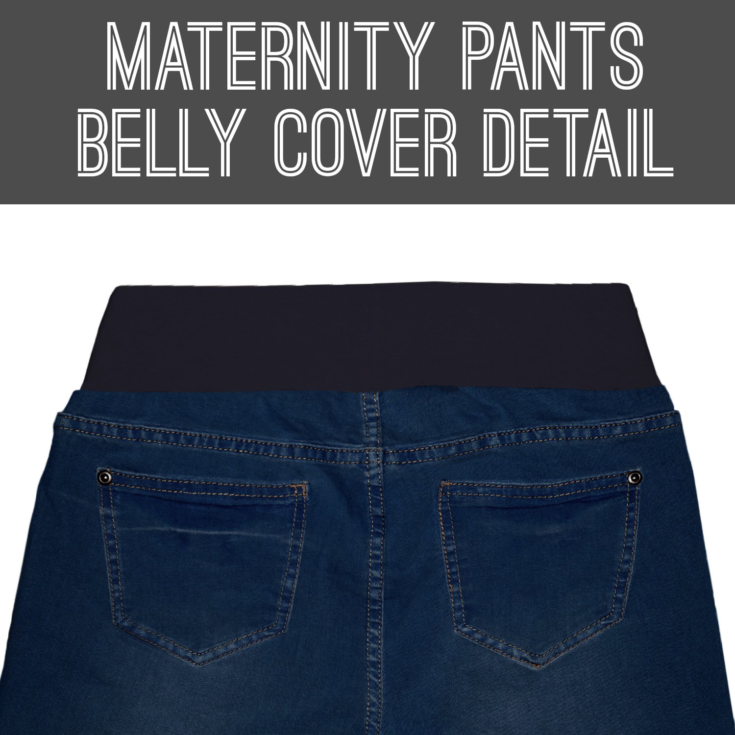 Hybrid & Company Super Comfy Stretch Women's Maternity Bootcut Jeans with Real Pockets - Soft & Flexible Pregnancy Denim for Everyday Wear, Work & Casual Outfits