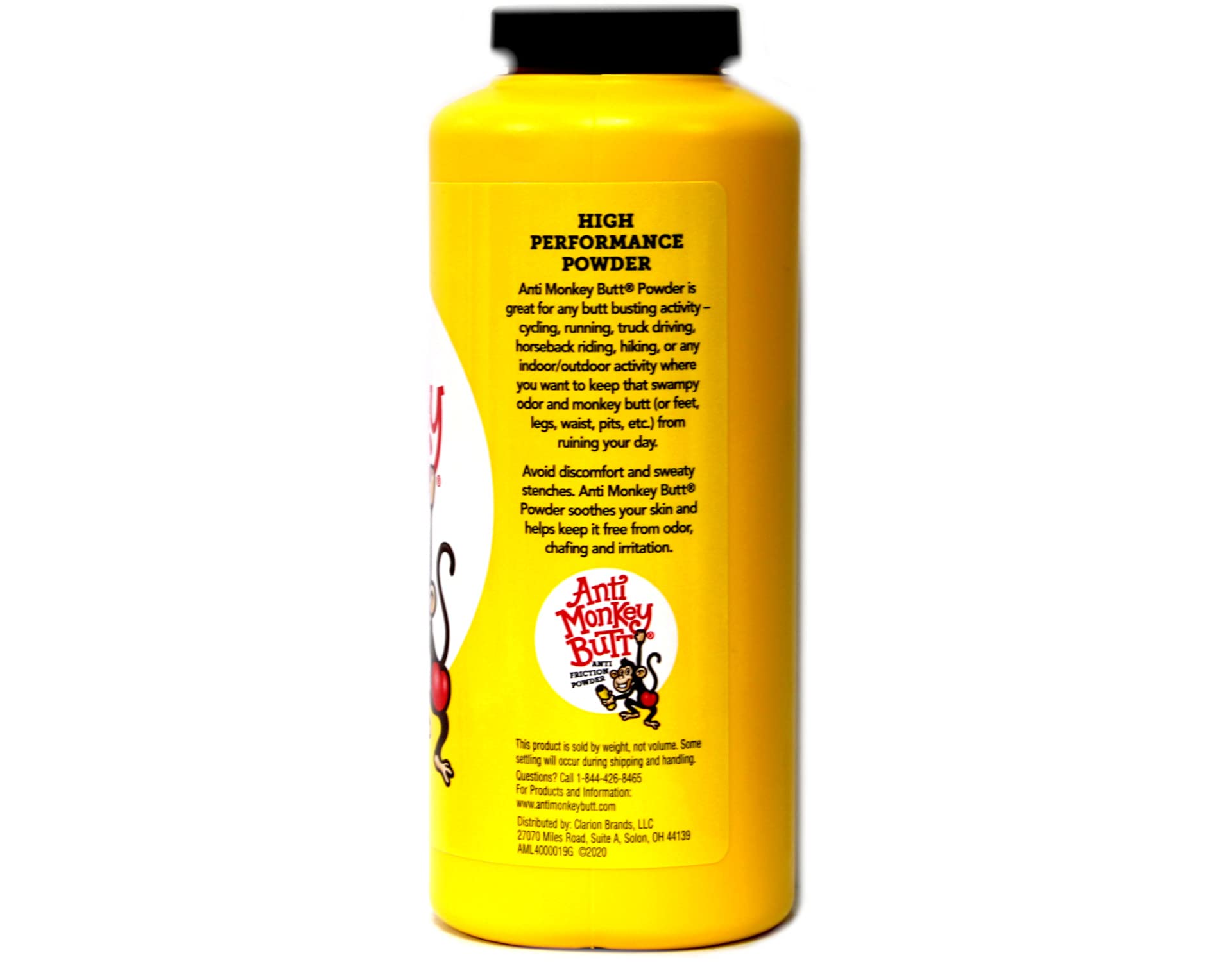Anti Monkey Butt 817006 Anti Friction Powder - 6 Ounce | Talc-Free Chafing Relief for Athletes, Cyclists & Outdoor Enthusiasts | Prevents Skin Irritation During Sports & Hot Weather