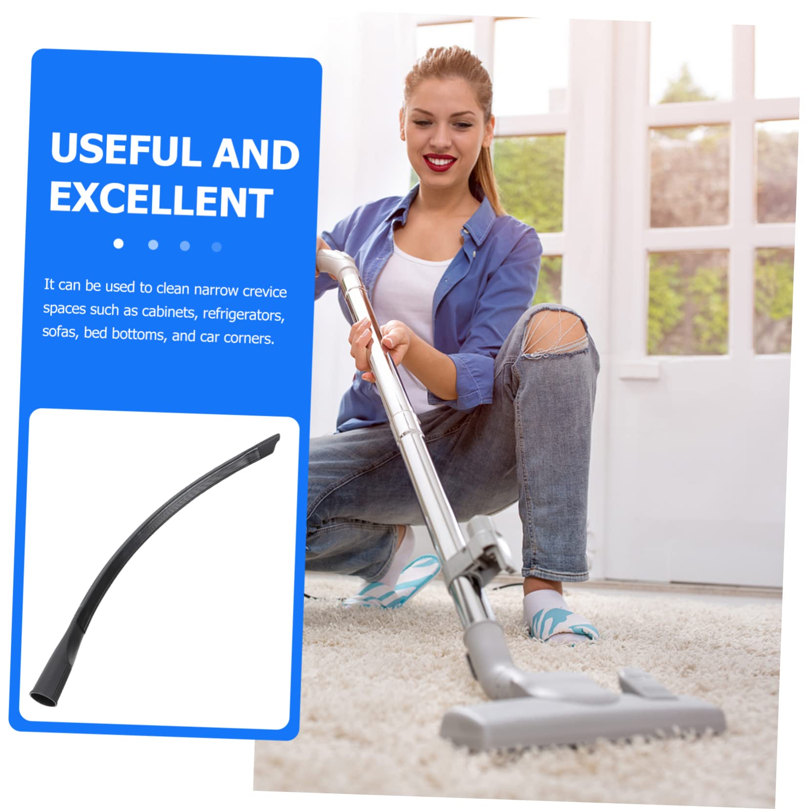 Baluue Flexible Vacuum Crevice Tool - Dryer Vent & Tight Space Cleaning Attachment for Vacuum Cleaners - Perfect for Home, Car, and Appliance Maintenance