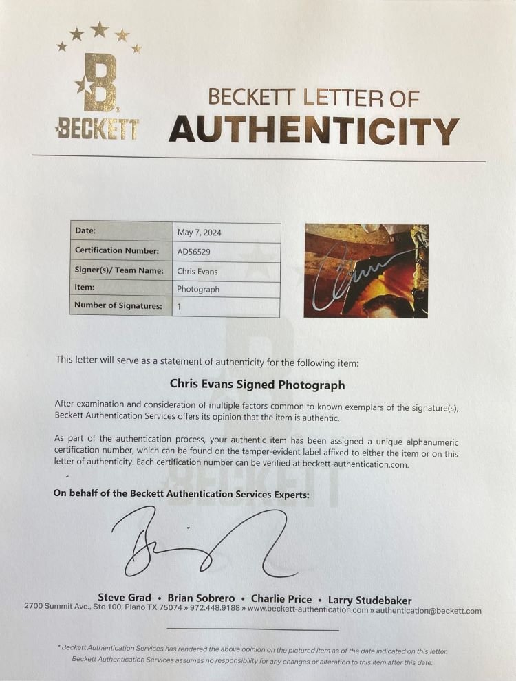 Chris Evans Autographed Captain America Framed 16x20 Collage Photo with BAS COA - Perfect for Marvel Collectors & Home Theater Decor