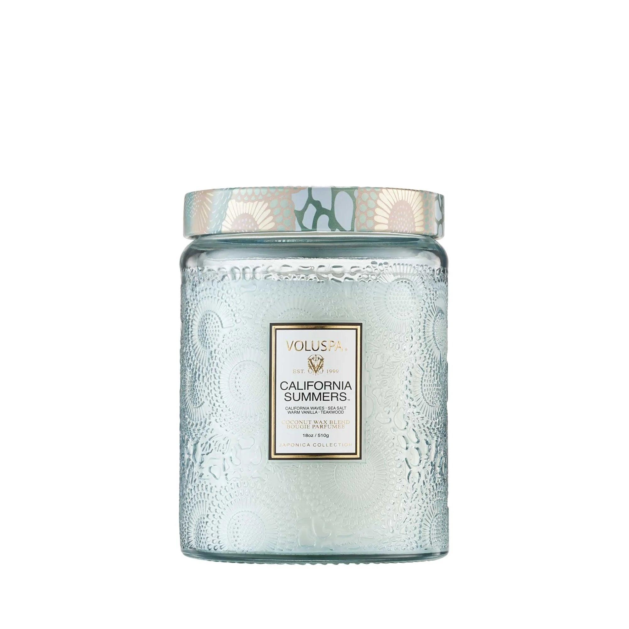 California Summers Large Jar Candle - 16oz Scented Soy Wax Candle with 60+ Hour Burn Time | Perfect for Home Decor, Relaxation & Gifts