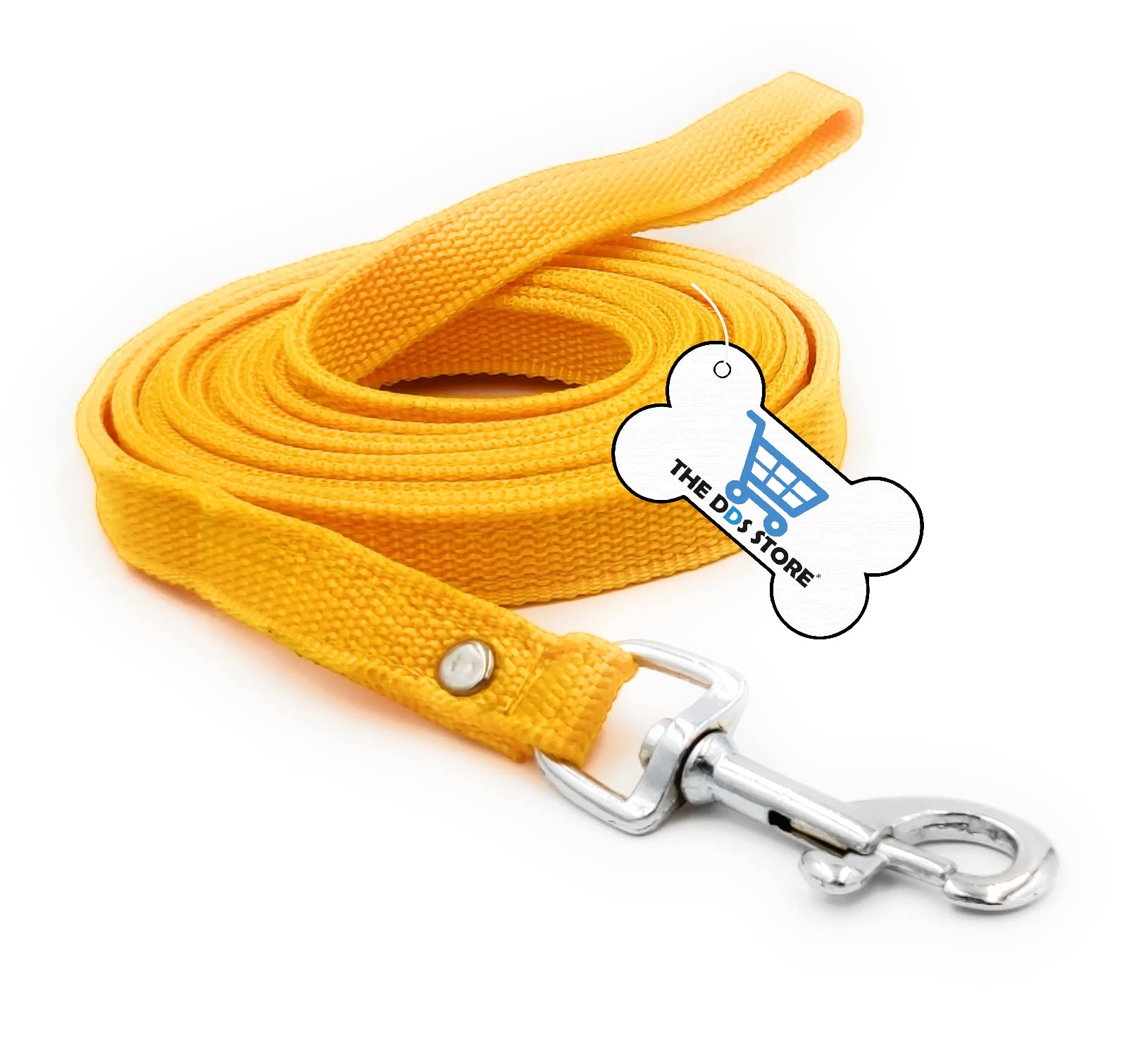 Durable Nylon Dog Leash and Collar Set for Small to Medium Dogs - Adjustable Puppy Leash with Soft Collar for Training & Walking (Medium Size, Yellow) - Perfect for Daily Walks, Outdoor Adventures & Pet Training