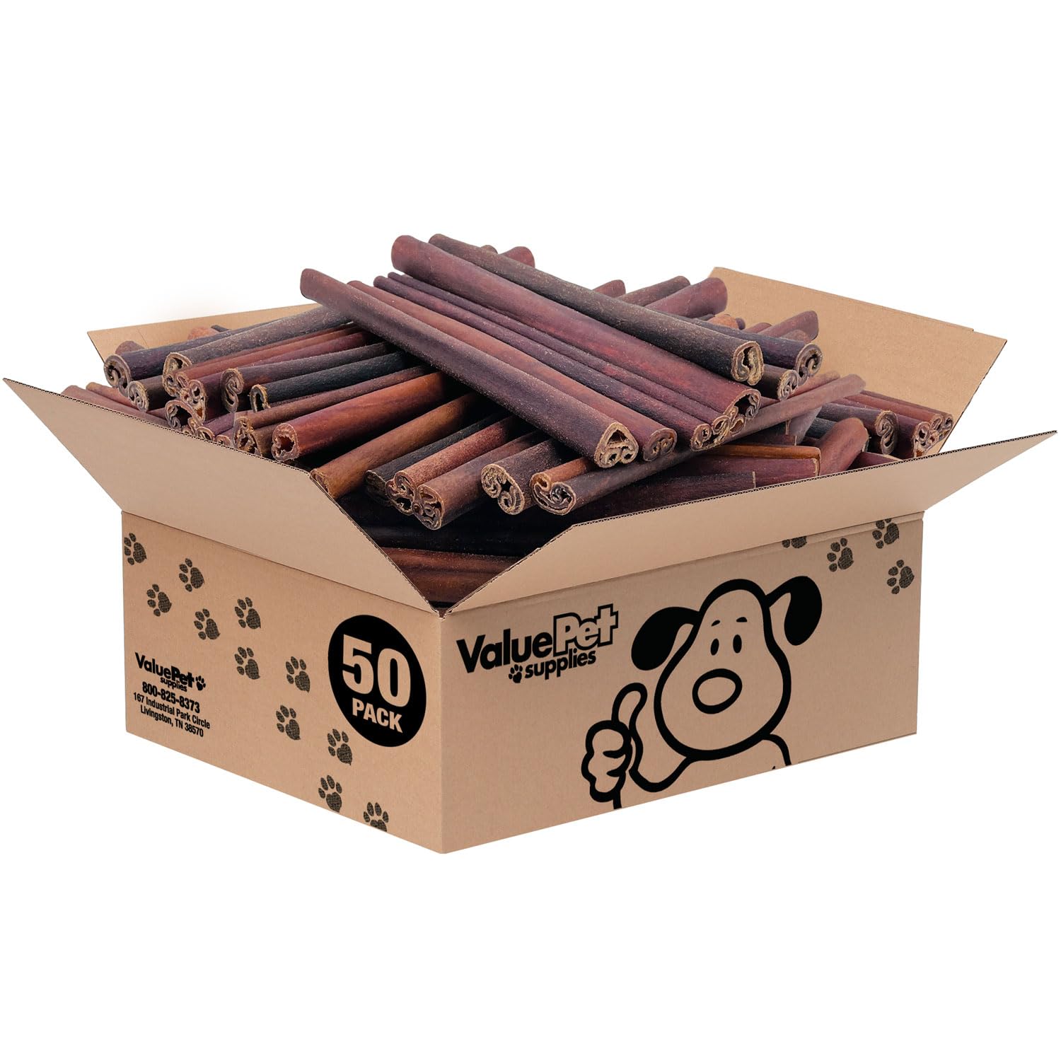 Premium USA Collagen Sticks for Dogs - Natural & Safe Single Ingredient Chews, 12 Inch Jumbo Size (50 Count Bulk Pack) | Healthy Alternative to Bully Sticks & Rawhide | Supports Hip & Joint Health, Skin & Coat Care | Perfect for Aggressive Chewers, Training Rewards & Dental Hygiene