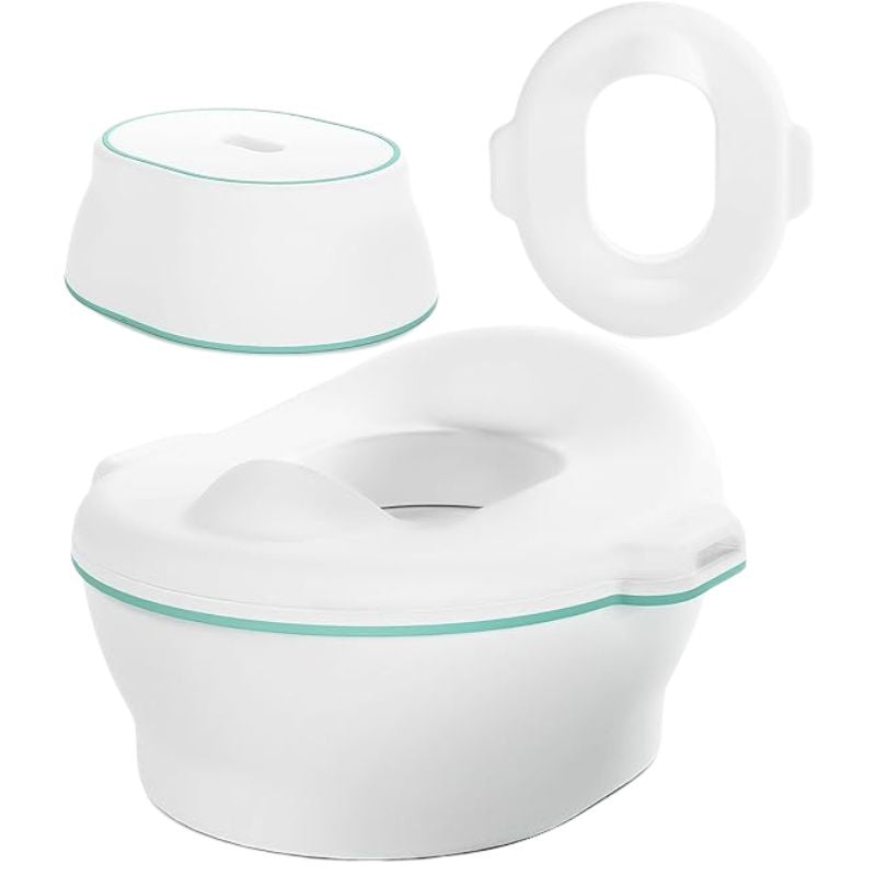 3 in 1 Adjustable Baby Potty Training Seat - Convertible Toddler Toilet Trainer with Step Stool for Boys & Girls - Perfect for Home, Daycare & Travel Use