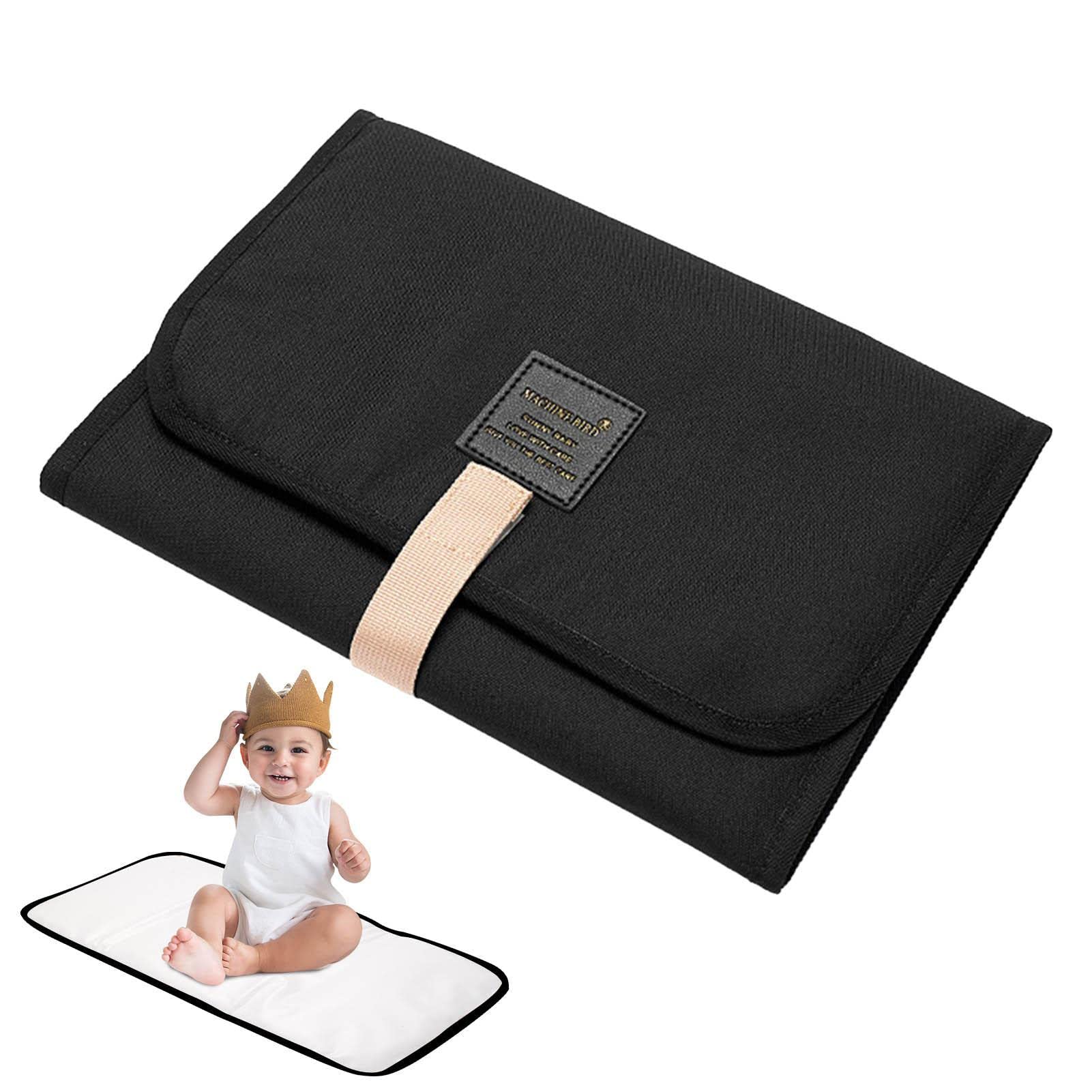Foldable Waterproof Changing Pad - Portable Diaper Mat for Travel & On-the-Go, Soft Comfortable Baby Changing Station with Stickers, Perfect for Diaper Bags, Car Seats, Strollers & Outdoor Adventures
