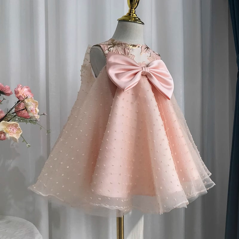 Beautiful White First Communion Dress for Baby Girls - Toddler Princess Party Gown for Birthday & Special Occasions