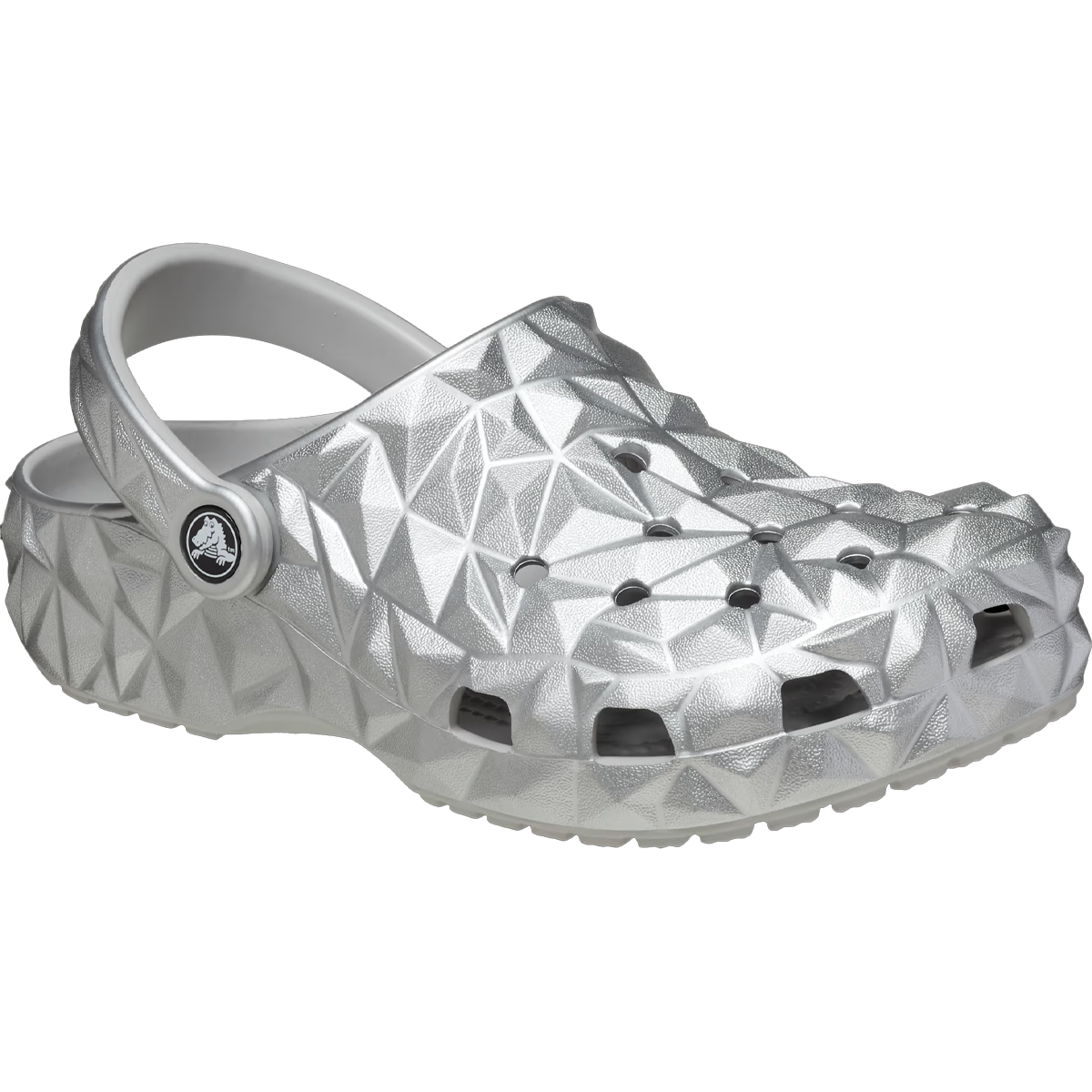 Classic Metallic Geo Clog - Stylish Slip-Resistant Garden Shoes for Women | Perfect for Outdoor, Beach & Yard Work