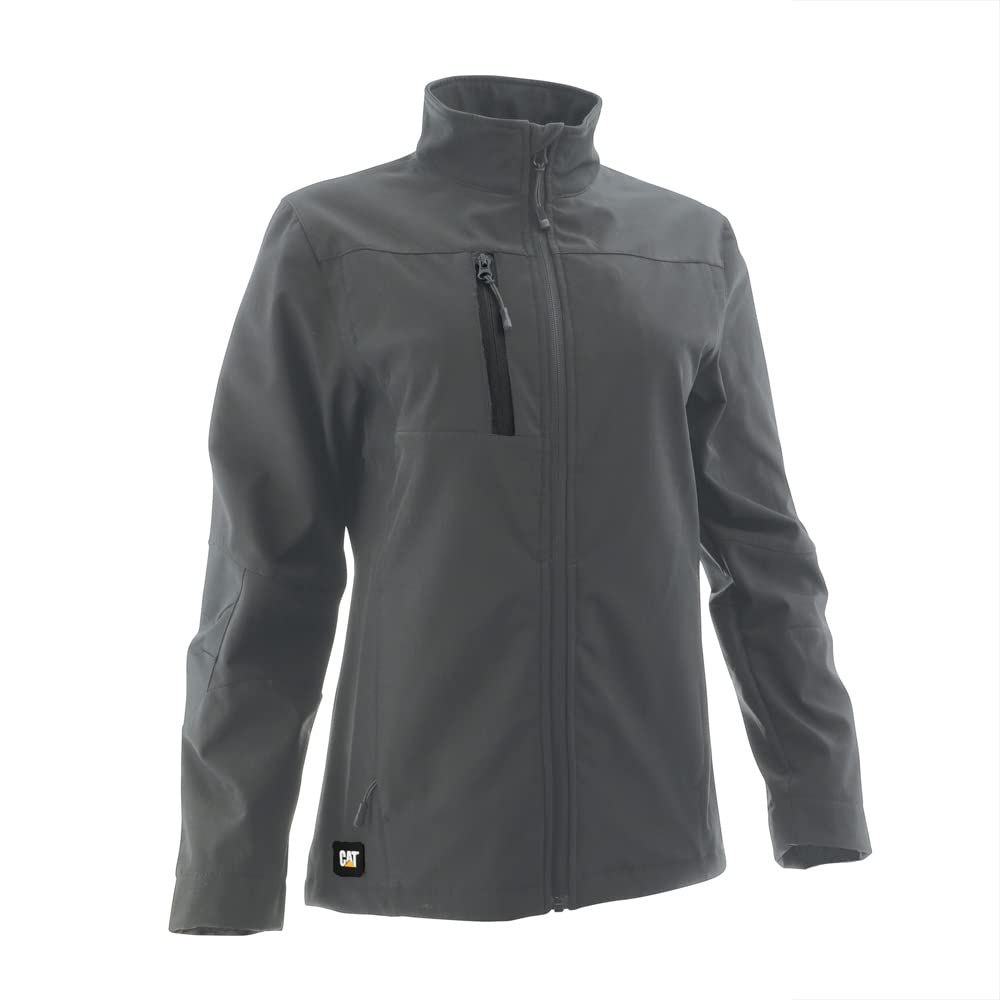 CAT Women's 1040004 Grid Fleece Bonded Softshell Jacket - Warm Winter Outerwear for Hiking, Camping & Outdoor Activities