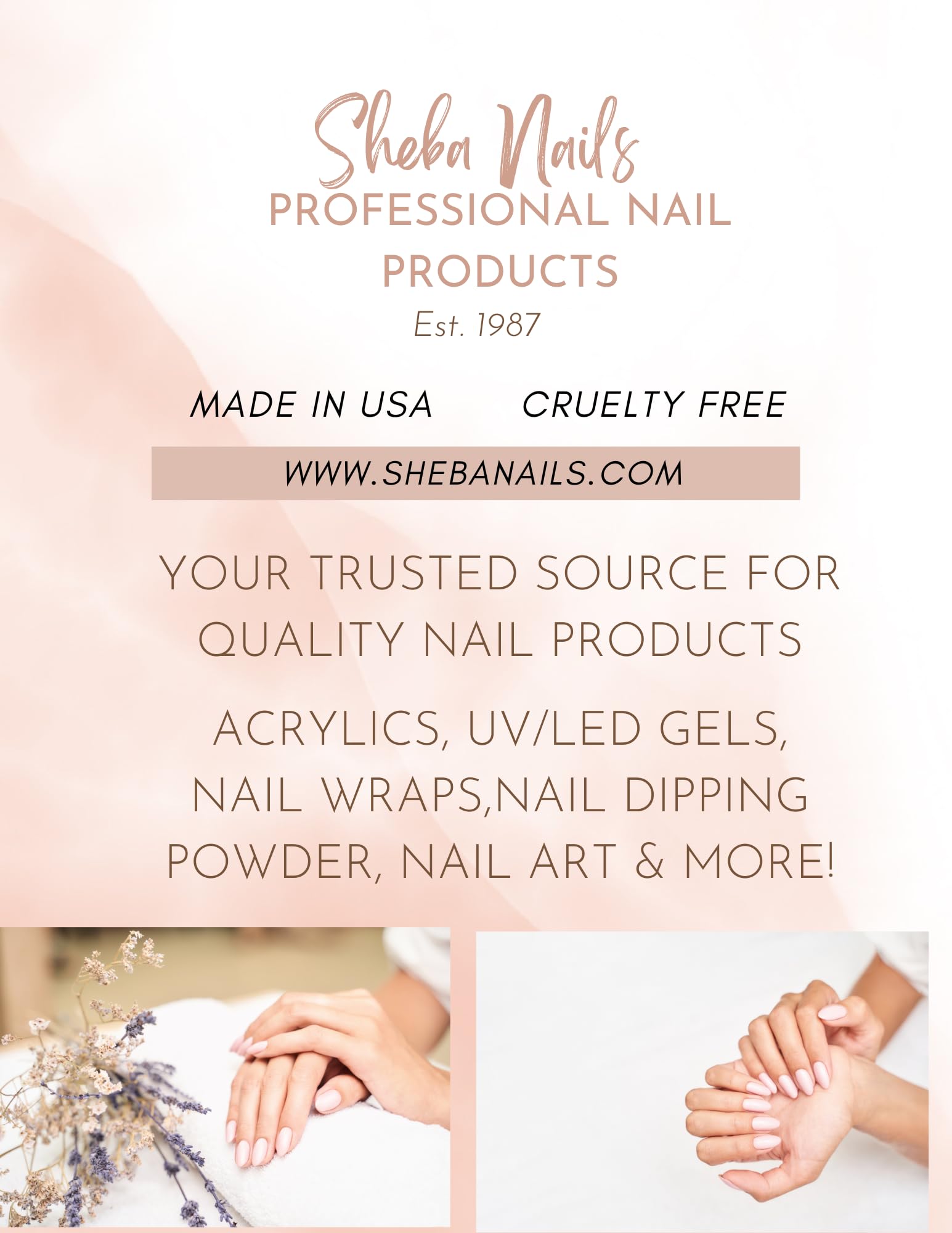 SHEBA NAILS Professional Odorless Acrylic Nail Kit for State Board Exams - Complete Starter Set for Salon & Home Manicures