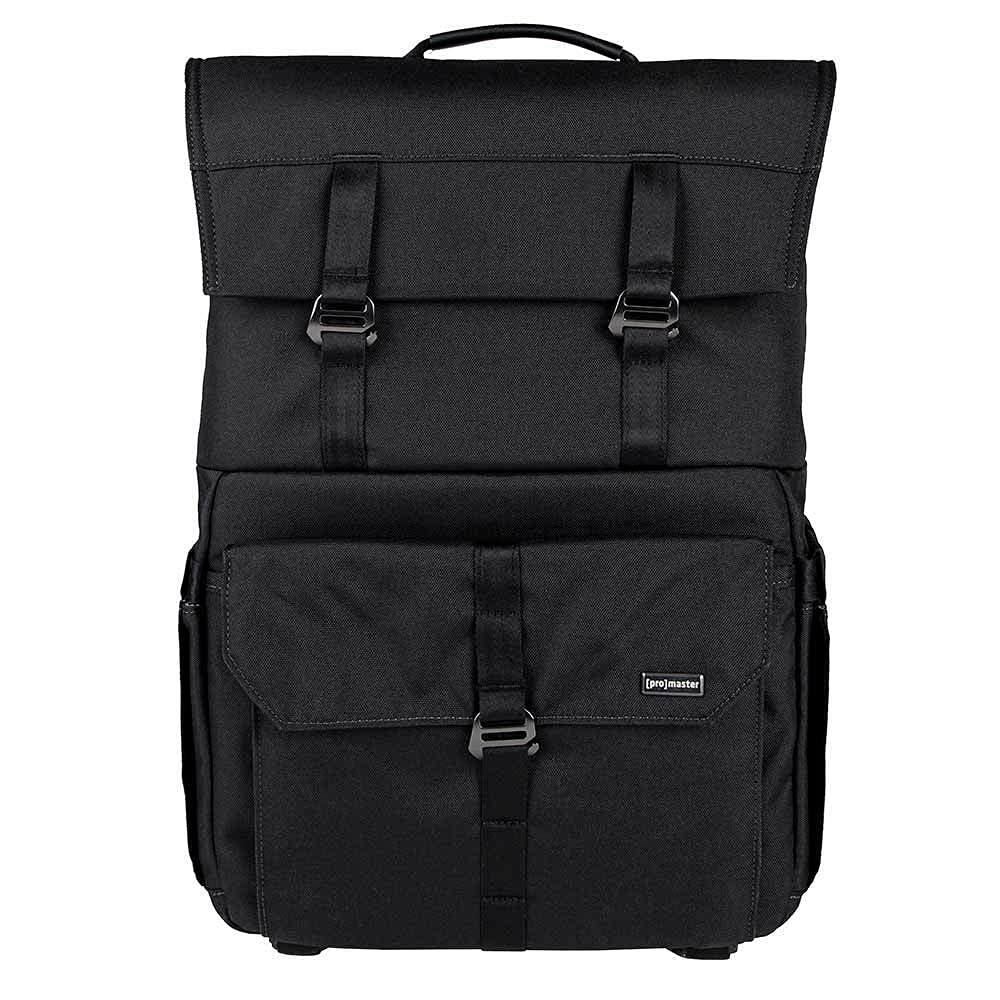 Promaster Jasper Halfpack DSLR Camera Backpack - Waterproof & Durable Daypack for Photographers (Black) - Perfect for Travel, Hiking & Outdoor Photography