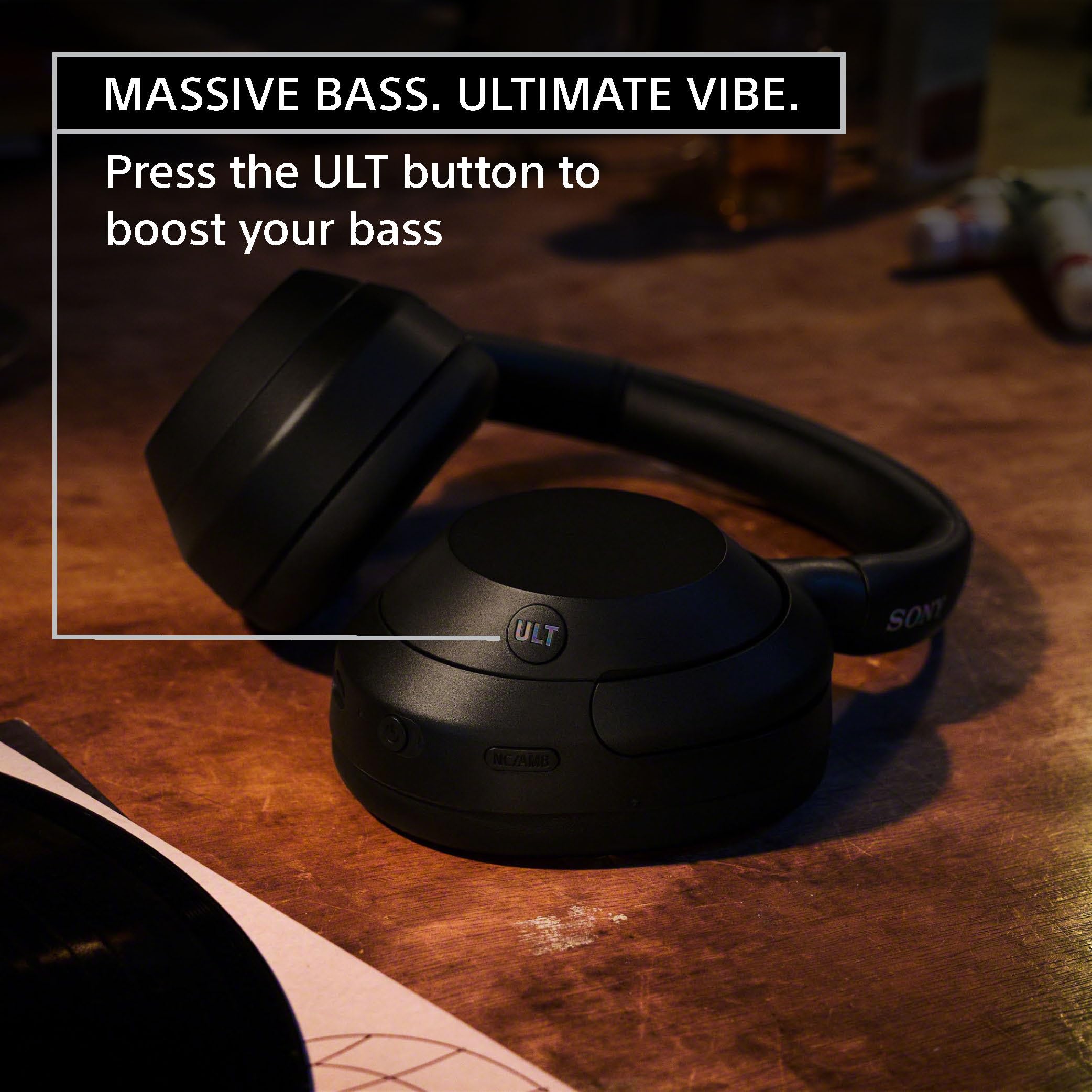 Sony ULT WEAR Over-Ear Wireless Headphones with Active Noise Cancellation, Built-in Alexa, 30-Hour Battery Life & Deep Bass - Perfect for Travel, Work & Music Lovers (Black)
