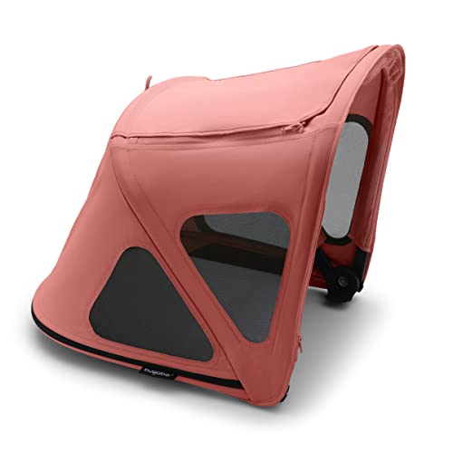 Bugaboo Donkey Breezy Sun Canopy Stroller Accessory - UPF 50+ Sun Protection & Ventilation Panels, Sunrise Red | Perfect for Outdoor Walks, Beach Trips & Sunny Day Adventures with Baby