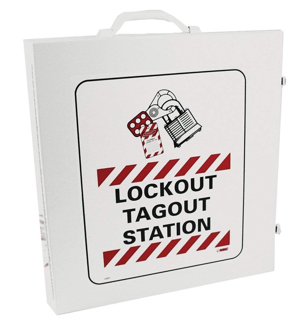 White LOC Cabinet Assembly Kit with National Marker Lockout - Secure Storage for Tools & Equipment in Industrial & Warehouse Settings