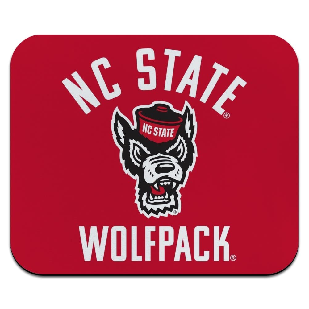 NC State Wolfpack Low Profile Thin Gaming Mouse Pad - Non-Slip Rubber Base, Smooth Surface for PC, Laptop, Office & Home Use - Perfect for Gamers, Students & Professionals