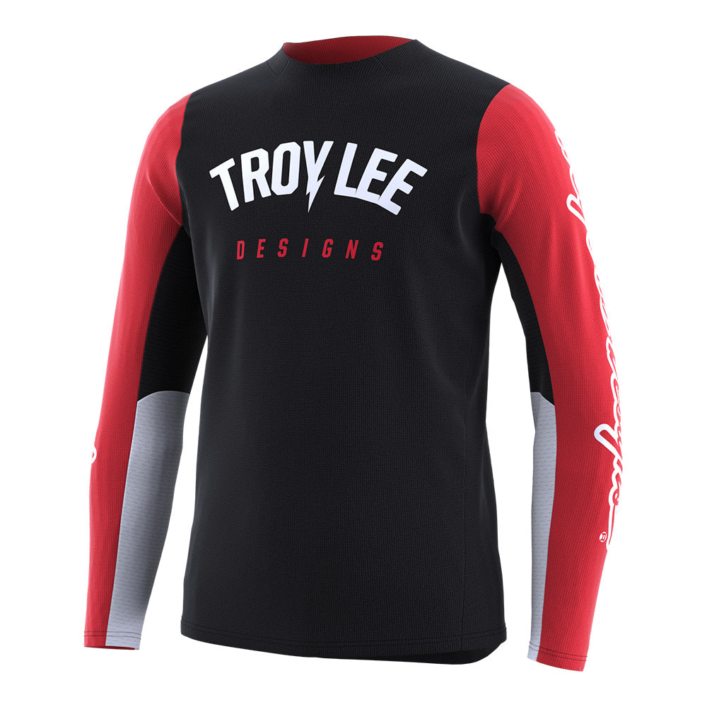 Youth GP Pro Jersey Boltz Black/Red - High-Performance Cycling & Racing Apparel for Kids - Perfect for BMX, Mountain Biking & Outdoor Sports