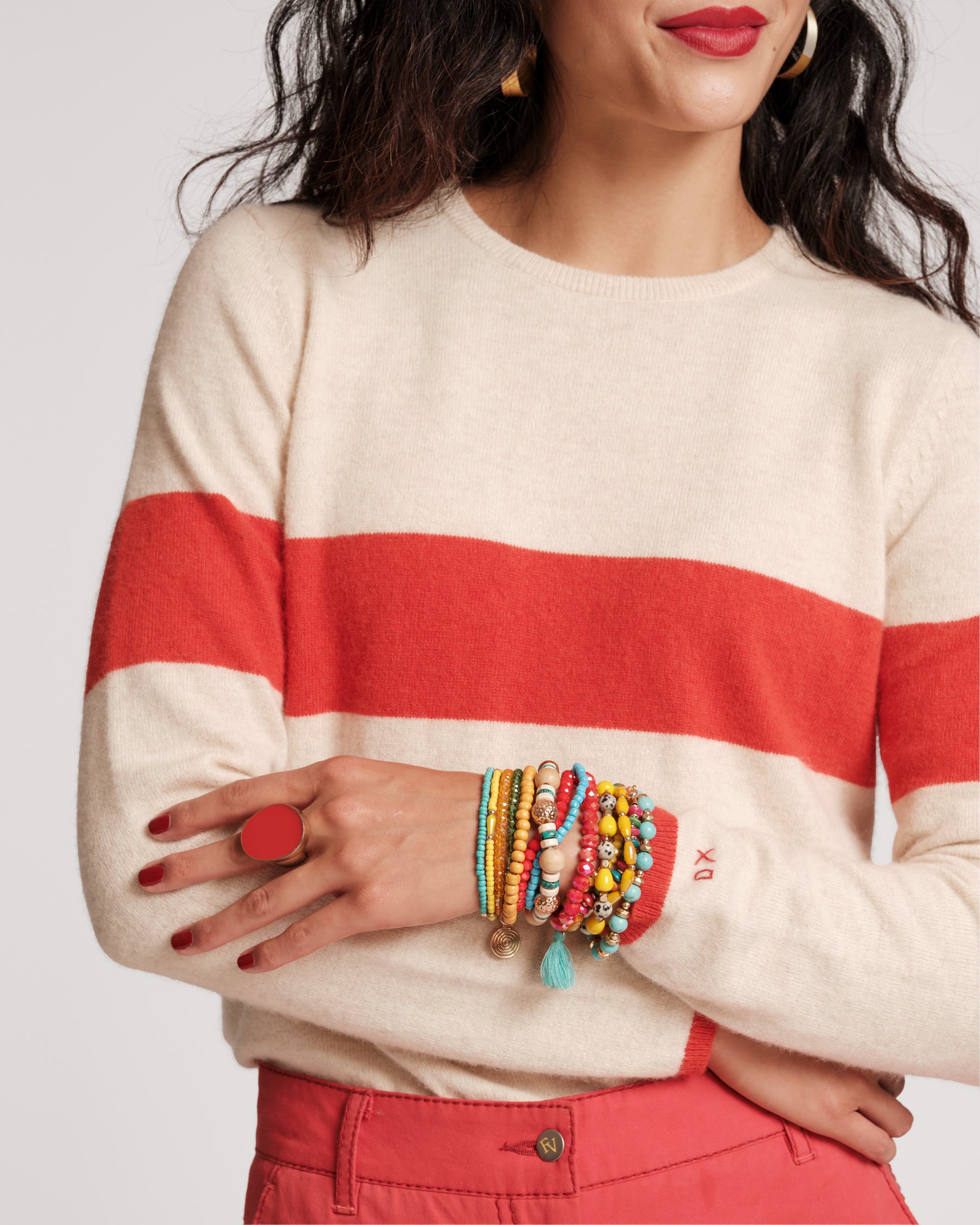 Elegant Cabo Stacked Bracelet Set for Women - Trendy Layered Boho Beaded Bracelets - Perfect for Beach, Vacation, and Everyday Wear