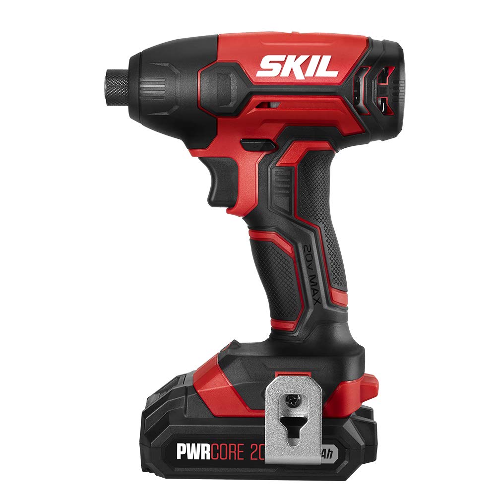 SKIL 20V Cordless 4-Tool Combo Kit - Drill Driver, Impact Driver, Reciprocating Saw & LED Work Light with 2x 2.0Ah Batteries & Charger (CB739601, White) - Perfect for DIY Home Improvement, Construction Projects & Professional Contractors