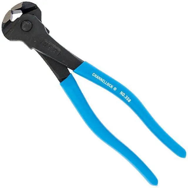 Channellock 8-Inch End Cutting Nipper Pliers - High Carbon Steel Wire Cutters for Electrical Work, DIY Projects, and Crafting