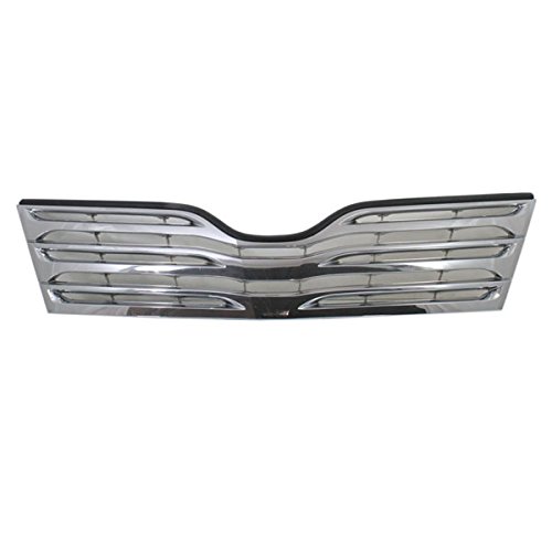 09-12 Toyota Venza 2.7L & 3.5L Front Grille Assembly - Satin Chrome Finish (No Emblem) | Perfect Replacement for Damaged or Upgraded Grilles