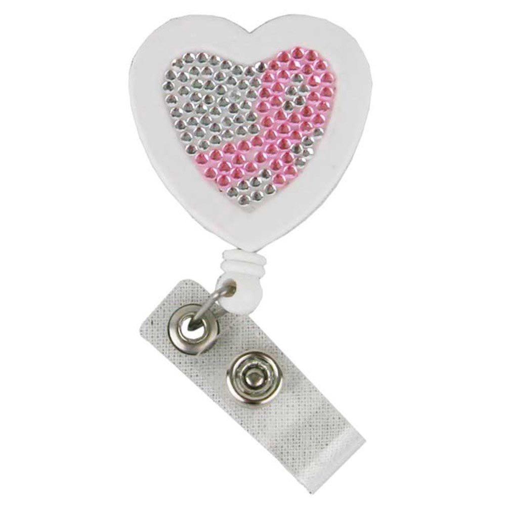 ProCure Retractable Heart ID Badge Holder - Stylish & Secure for Nurses, Teachers, and Office Professionals - Perfect for Hospitals, Schools, and Corporate Events