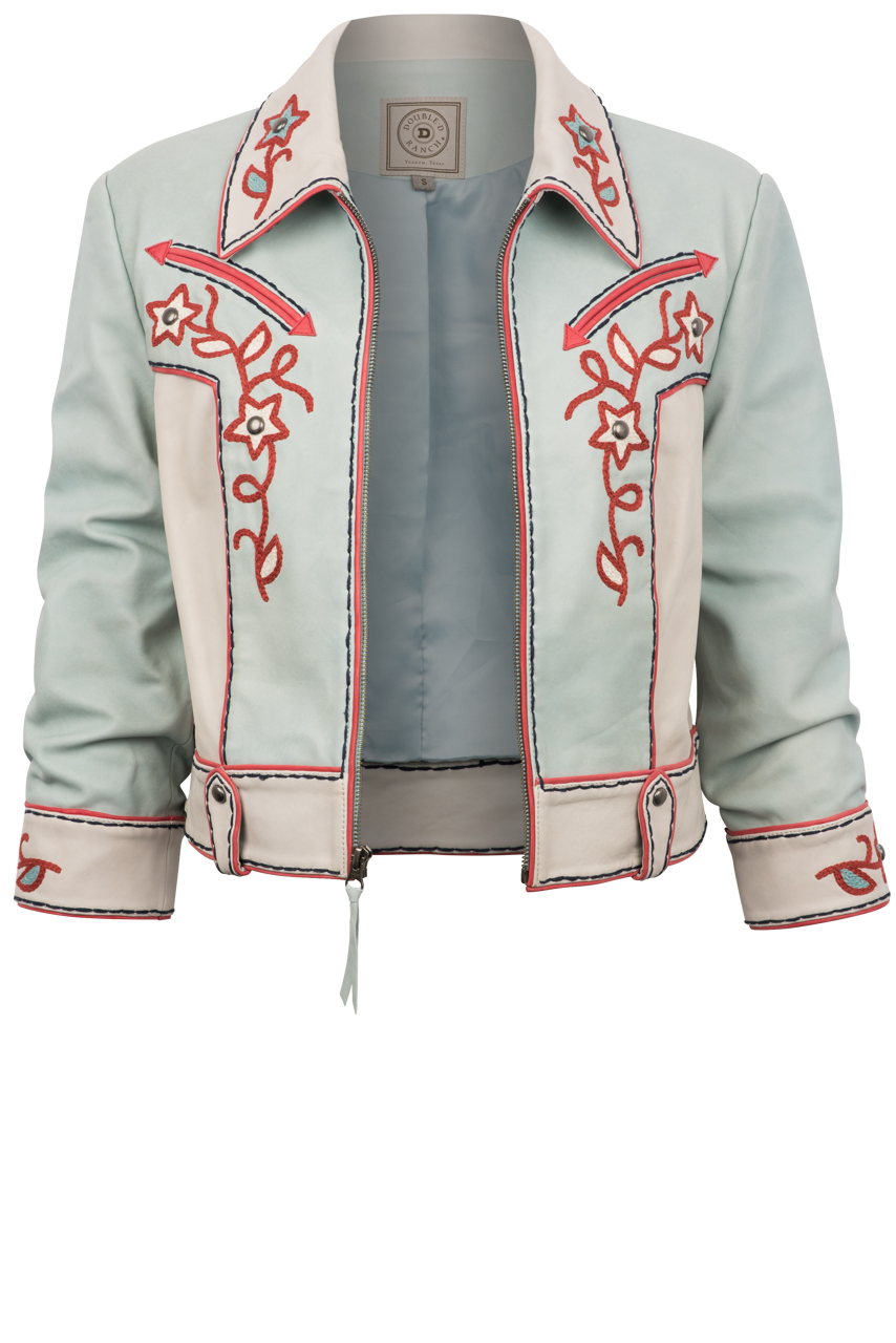Double D Ranch Women's Universe Stampede Jacket - Western Style Denim Coat with Embroidery for Cowgirl Fashion | Perfect for Rodeo, Horseback Riding & Country Events