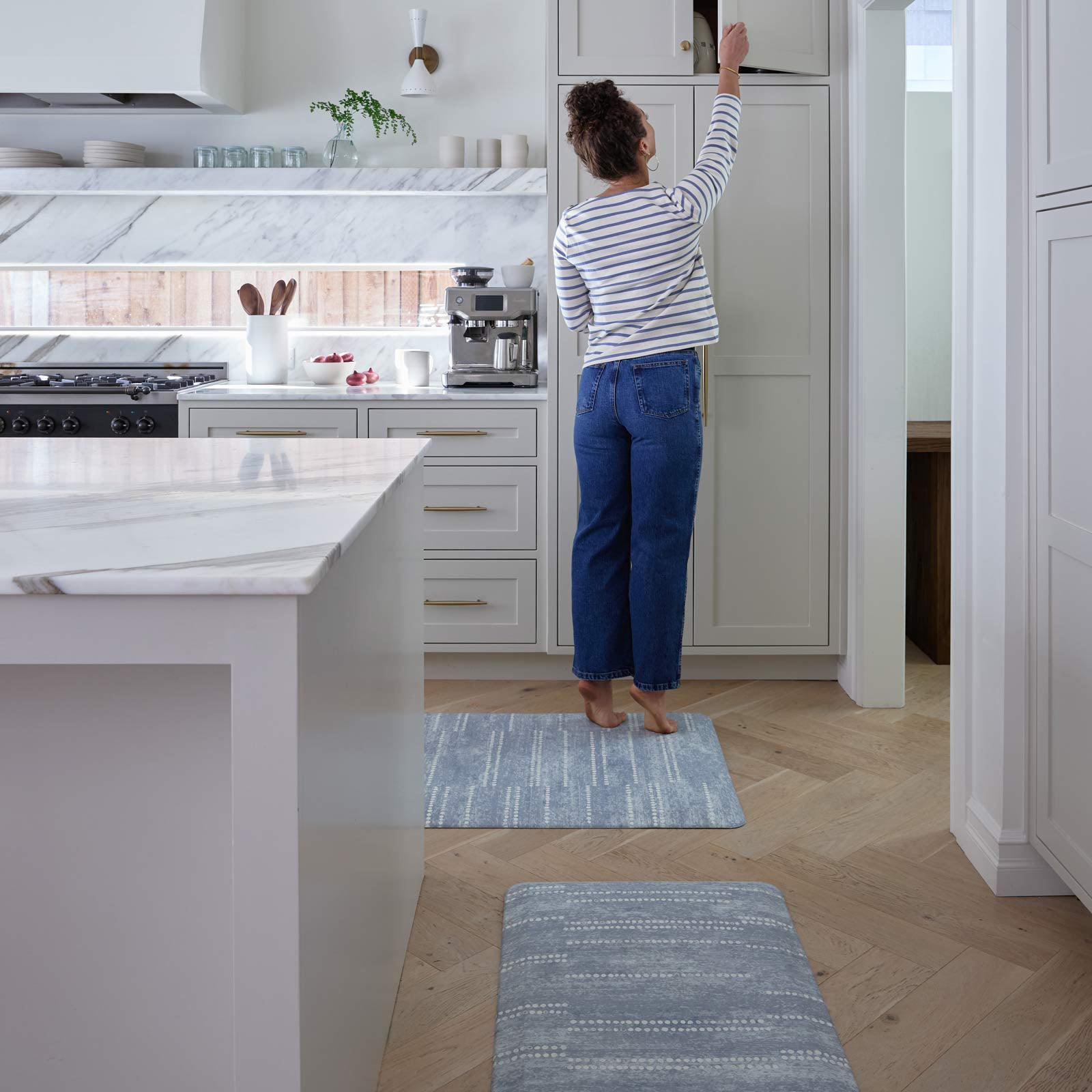 Nama Standing Mat - Premium Anti-Fatigue Floor Mat for Work & Home - Aspen Design - Comfortable Standing Desk Mat for Office, Kitchen, Salon & Workstations