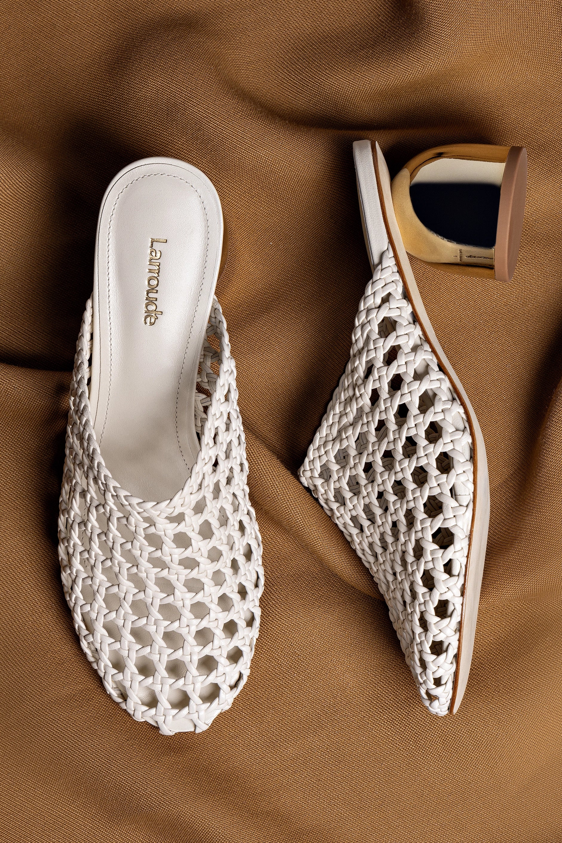 Dew Drop Macrame Mule Ivory Leather Sandals - Bohemian Summer Shoes for Women | Perfect for Beach, Vacation & Casual Outfits