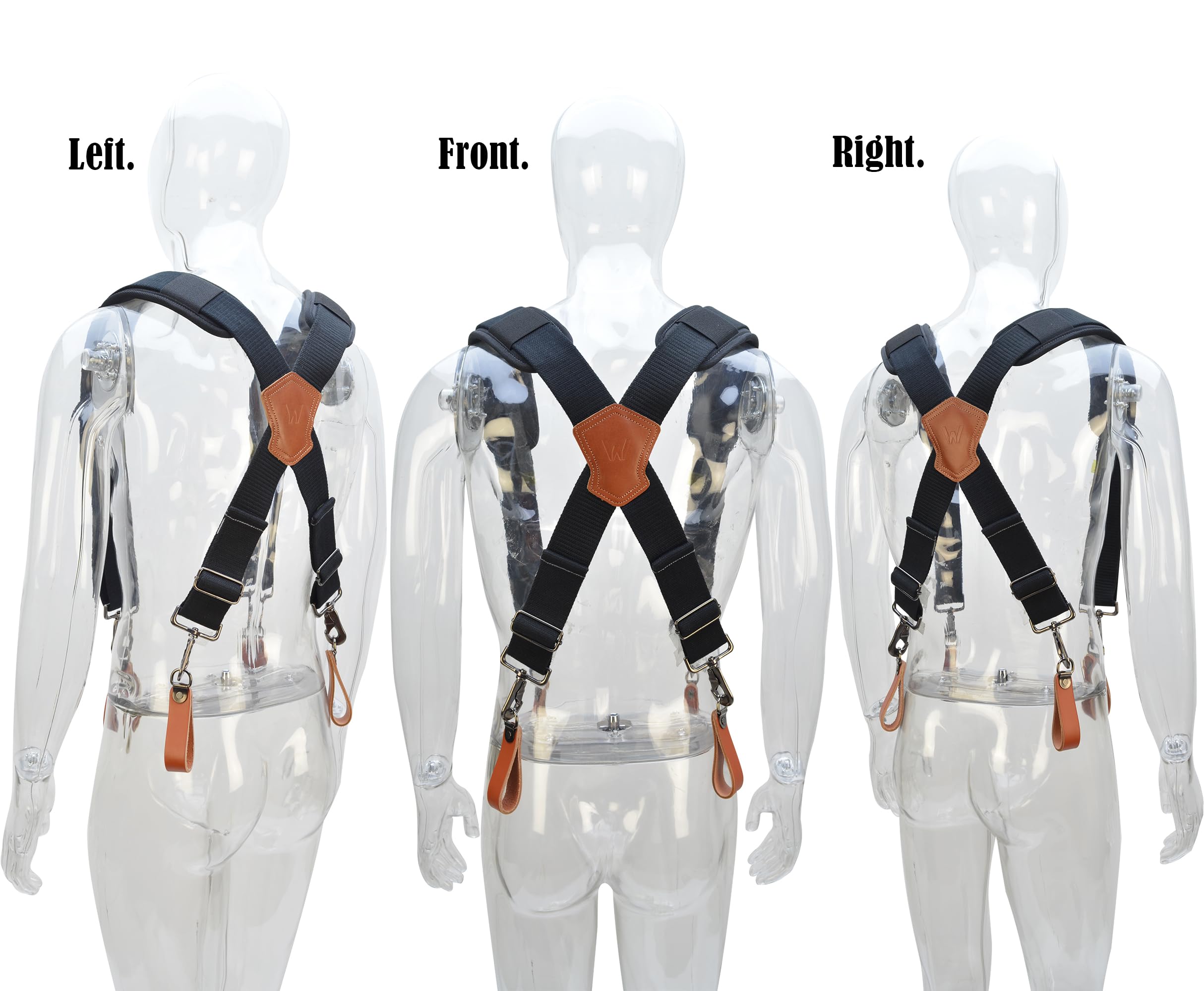WELKINLAND Lightweight Tool Belt Suspenders - Durable Leather Construction for Men | Perfect for Construction, Carpentry & DIY Projects