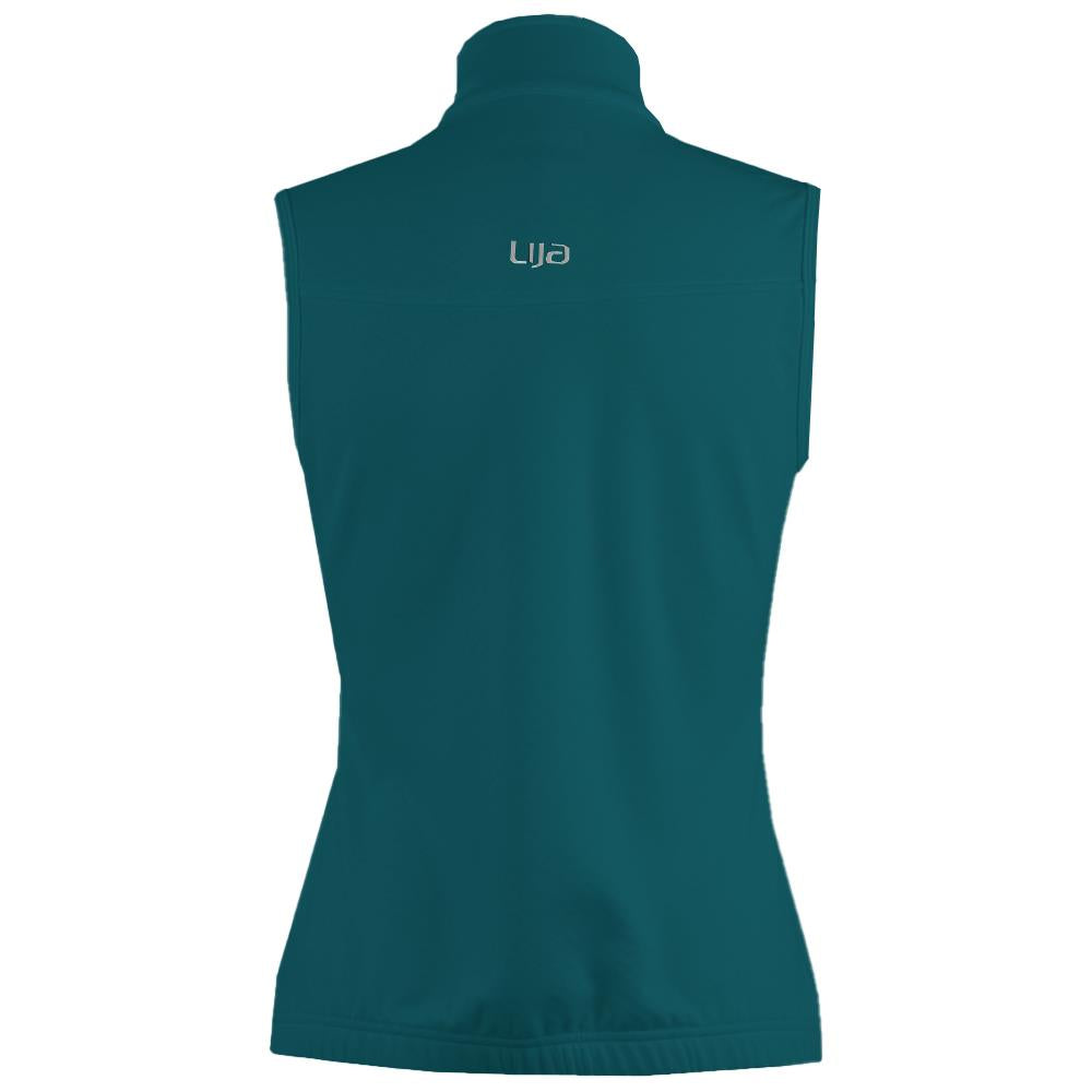 Lija Women's Time To Shine Wind Vest - Lightweight Running Jacket for Outdoor Activities, Jogging & Hiking - Harbor Blue