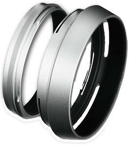 FUJIFILM LH-100 Lens Hood and Adapter Ring for X100V, X100VI, X100S - Silver Metal Lens Accessory for Street & Travel Photography