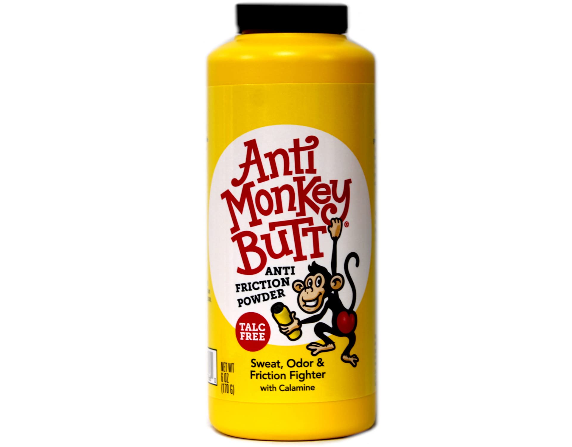 Anti Monkey Butt 817006 Anti Friction Powder - 6 Ounce | Talc-Free Chafing Relief for Athletes, Cyclists & Outdoor Enthusiasts | Prevents Skin Irritation During Sports & Hot Weather