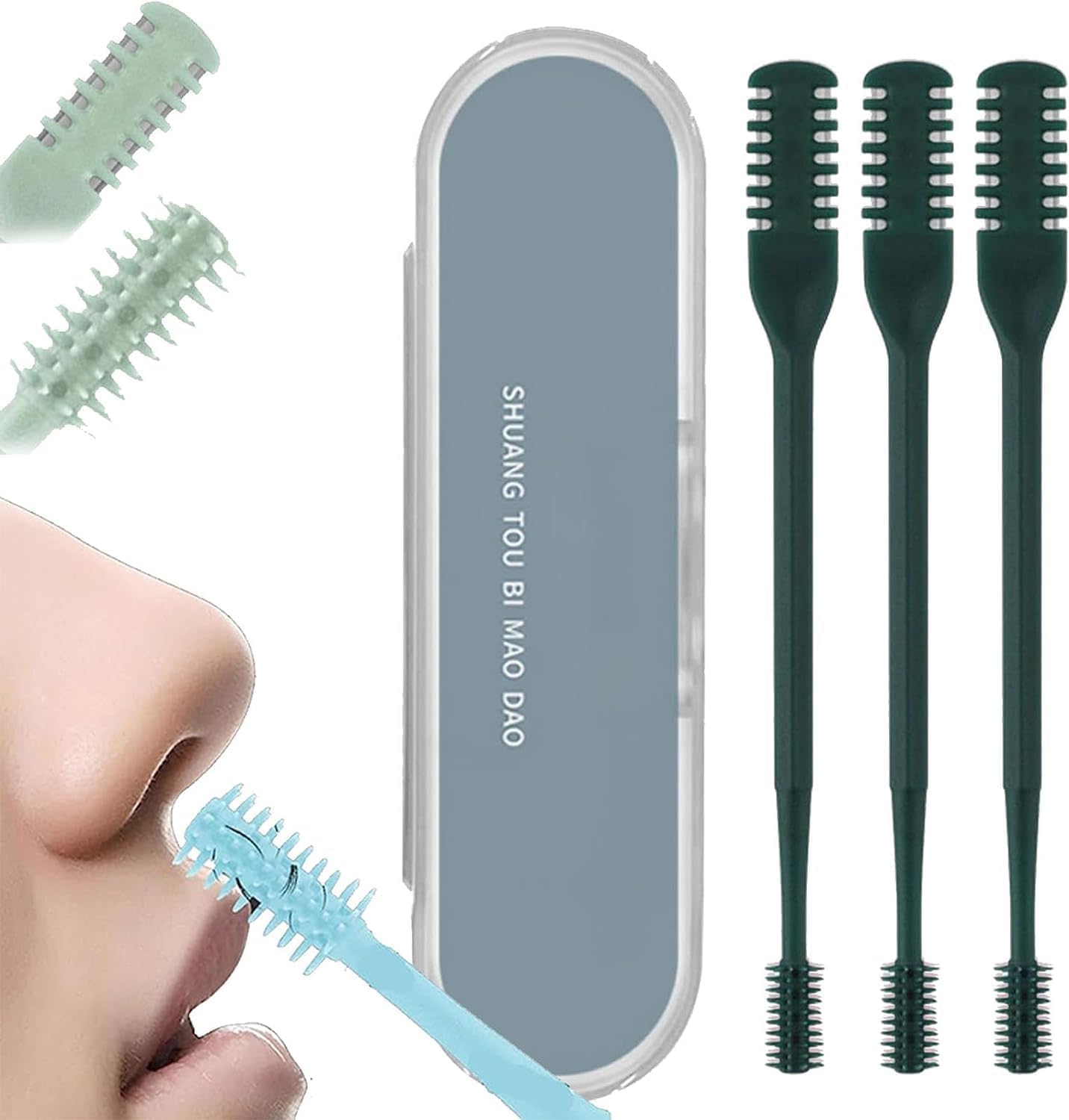 360° Rotating Safe Nasal Hair Trimmer - Portable & Washable Nose Hair Cutter for Men & Women - Perfect for Travel, Grooming & Personal Care