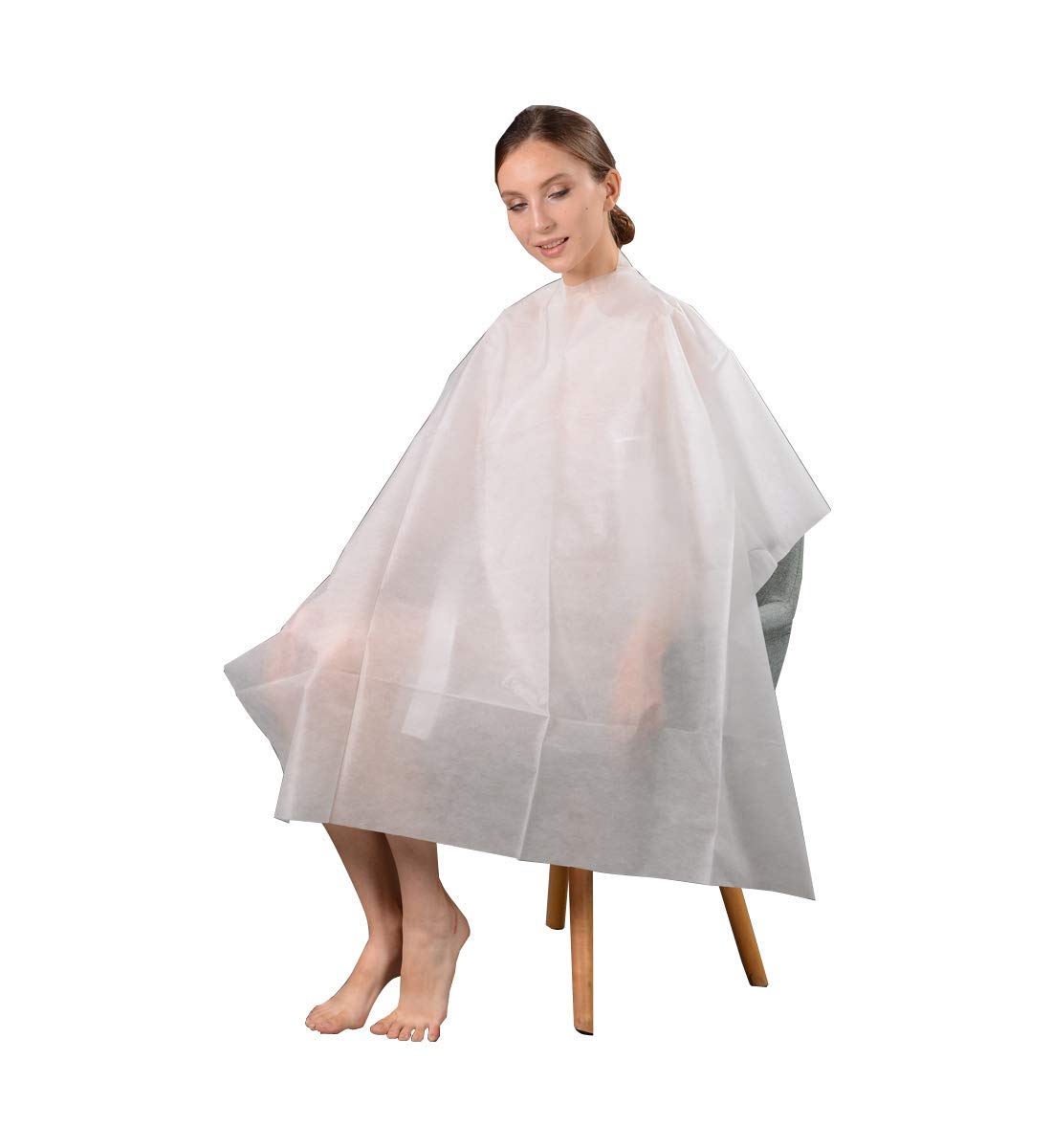20Pcs Disposable Hair Cutting Capes for Salon & Barber - Waterproof Styling Cape for Haircuts, Coloring, Perming - Plus Size Barber Cape for Beauty Professionals (Great for Salons, Home Use & Mobile Services)