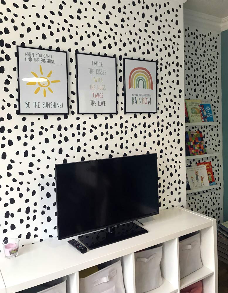 Dalmatian Spots Pattern Stencil - Reusable Mylar Stencil for Walls, Floors, Fabrics & Furniture - Perfect for DIY Home Decor, Kids Rooms, and Pet-Themed Projects
