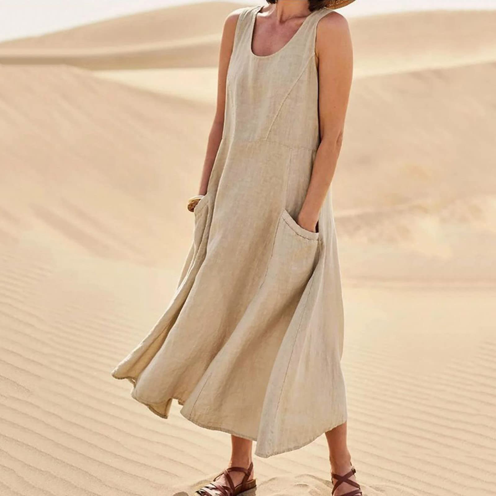2024 Women's Casual Cotton Summer Sundresses - Loose T-Shirt Style Tank Dress for Beach Vacation & Tropical Spring Outfits | Perfect for Pool Parties, Resort Wear & Summer Travel