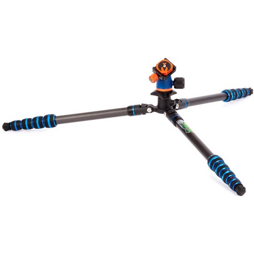 3 Legged Thing Punks Brian 2.0 Carbon Fiber Tripod with AirHed Neo 2.0 Ball Head (Blue) - Lightweight Professional Camera Tripod for Travel, Photography & Videography