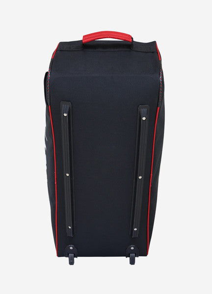 Shrey Ranger Wheelie Bag - Black & Red Rolling Luggage for Travel, Business & Weekend Getaways | Durable Spinner Suitcase with Smooth Wheels